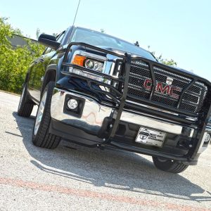 Cattleman’s Grille Guard, Powder Coated, Black, Steel, With Brush Guard, With Mesh Screen, Without Skid Plate, Without Step Plate – 1455P