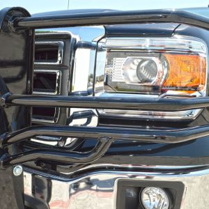 Cattleman’s Grille Guard, Powder Coated, Black, Steel, With Brush Guard, With Mesh Screen, Without Skid Plate, Without Step Plate – 1455P