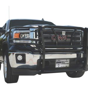 Cattleman’s Grille Guard, Powder Coated, Black, Steel, With Brush Guard, With Mesh Screen, Without Skid Plate, Without Step Plate – 1455P