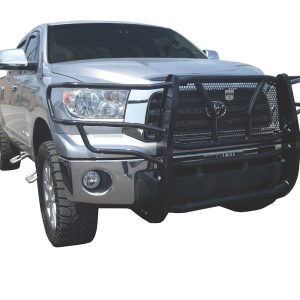Cattleman’s Grille Guard, Gloss Powder Coated, Black, Steel, With Brush Guard, Without Skid Plate, Without Step Plate – 1526P
