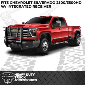 Cattleman’s Bumper, One Piece Design, Mounting Hardware Included, With Grille Guard, Without Winch Mount, Without Fog Light Cutouts – 2123PR