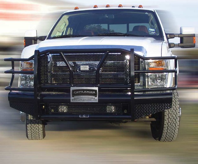 Cattleman’s Bumper, One Piece Design, Mounting Hardware Included, With Grille Guard, Without Winch Mount, Without Fog Light Cutouts – 2358PR