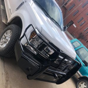 Cattleman’s Bumper, One Piece Design, Mounting Hardware Included, With Grille Guard, Without Winch Mount, Without Fog Light Cutouts – 2367PR