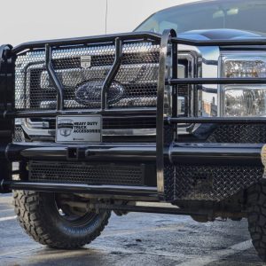 Cattleman’s Bumper, One Piece Design, Mounting Hardware Included, With Grille Guard, Without Winch Mount, Without Fog Light Cutouts – 2368P