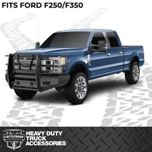 Cattleman’s Bumper, One Piece Design, Mounting Hardware Included, With Grille Guard, Without Winch Mount, Without Fog Light Cutouts – 2369P