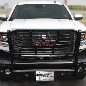 Cattleman’s Bumper, One Piece Design, Mounting Hardware Included, With Grille Guard, Without Winch Mount, Without Fog Light Cutouts – 2419P