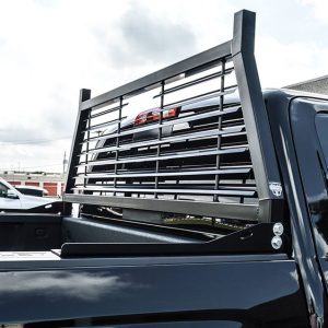 Cattleman’s Headache Rack, Contractor Series, Louvered, Powder Coated, Black, Steel – 253B