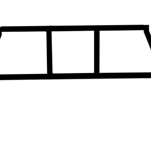 Cattleman’s Headache Rack, Powder Coated, Black, Steel, With Mounting Kit, No Louvers, No Ears, With Window Cutout, No Lights – 259B
