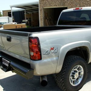 Cattleman’s Bumper, Pipe Series, One Piece Design, Mounting Hardware Included, Without Light Cutouts, Powder Coated Glossy Black Steel – 4100