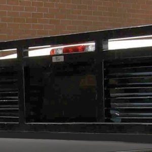 Cattleman’s Headache Rack, Louvered with Window Cutout, Powder Coated, Black, Steel, Without Lights – DR404