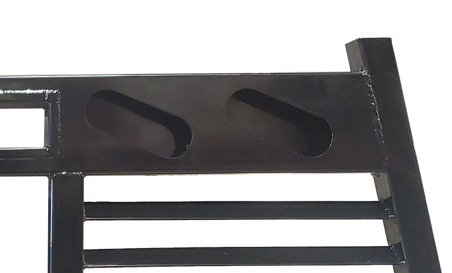 Cattleman’s Headache Rack, Powder Coated, Black, Steel, With Mounting Kit, With Louvers, With Window Cutout – FR203L