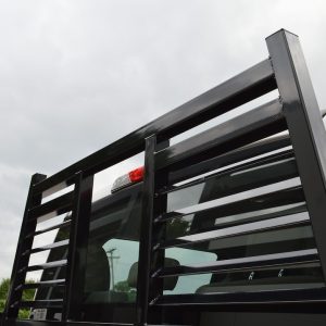 Cattleman’s Headache Rack, Half Louvered, Powder Coated, Black, Steel – FR204