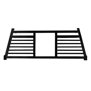 Cattleman’s Headache Rack, Powder Coated, Black, Steel, With Mounting Kit, With Louvers, With Window Cutout, Non-Lighted – FR302