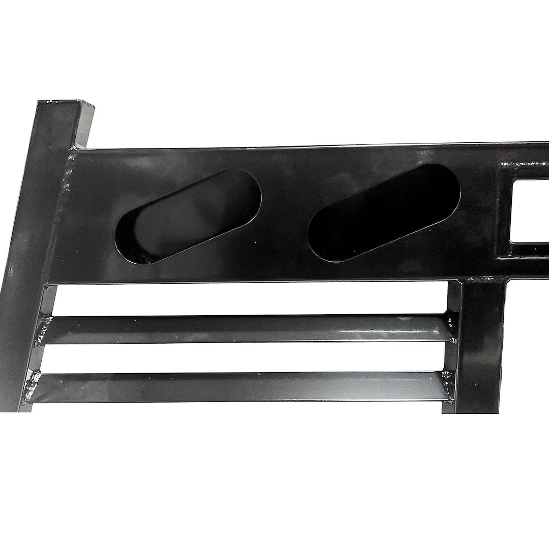 Cattleman’s Headache Rack, Powder Coated, Black, Steel, With Mounting Kit, With Louvers, With Window Cutout – FR302L