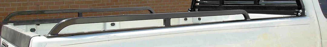 Cattleman’s Bed Side Rail, Bolt on Mount, Powder Coated, Black, Steel, Compatible with Tool Box, Requires Headache Rack – RF27TC