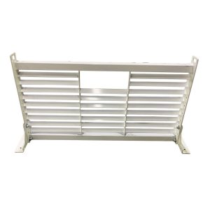 Cattleman’s Headache Rack, Powder Coated, White, Steel, With Mounting Kit, With Louvers, No Ears, Without Window Cutout – SR49W