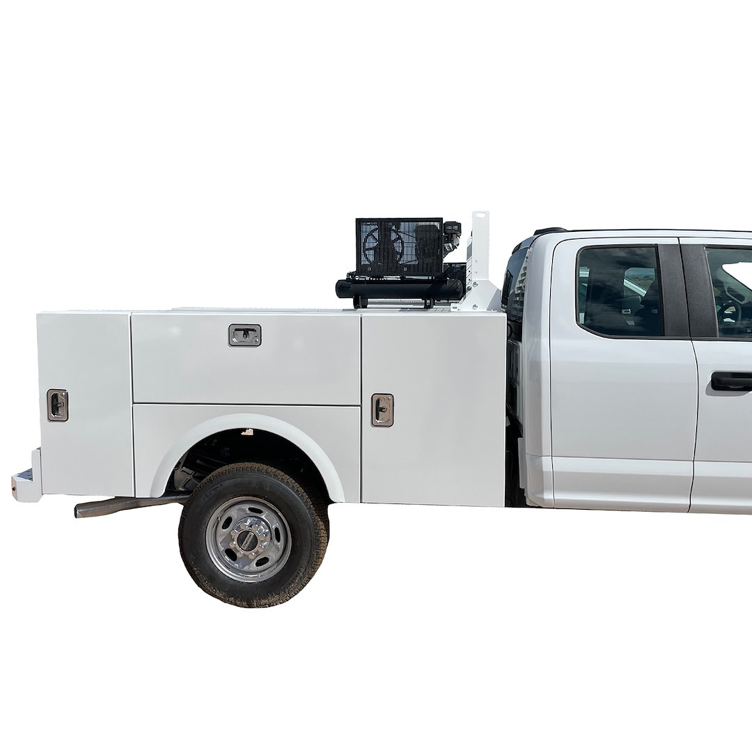 Cattleman’s Headache Rack, Powder Coated, White, Steel, With Mounting Kit, With Louvers, No Ears, Without Window Cutout – SR49W