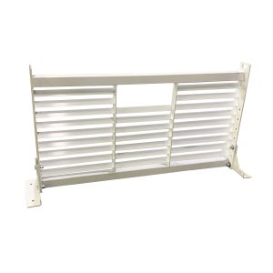 Cattleman’s Headache Rack, Powder Coated, White, Steel, With Mounting Kit, With Louvers, No Ears, Without Window Cutout – SR49W