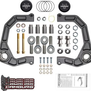 Camburg Control Arm, Kinetik, Boxed, Adjustable, Gray, Billet Aluminum, With Uni-Ball Bearing, Set of 2 – CAM-110214-GRY