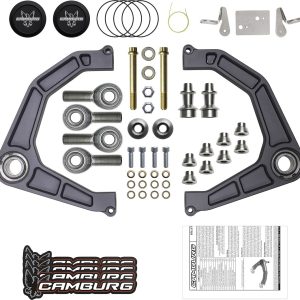 Camburg Control Arm, Kinetik, Boxed, Adjustable, Gray, Billet Aluminum, With Uni-Ball Bearing, Set of 2 – CAM-110233-GRY