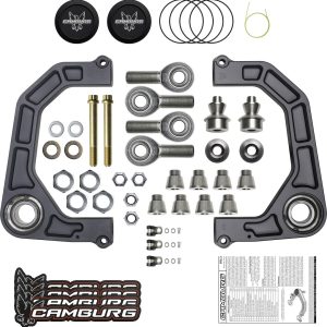 Camburg Control Arm, Kinetik, Boxed, Adjustable, Gray, Billet Aluminum, With Uni-Ball Bearing, Set of 2 – CAM-310184-GRY