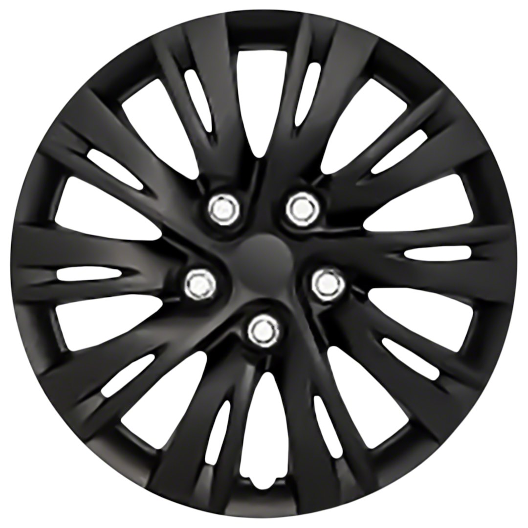 Coast to Coast Wheel Cover, 15 Inch, 10 Split Spoke, Gloss Black, Plastic, Set of 4 – IWC103715BLK
