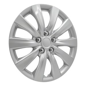 Coast to Coast Wheel Cover, 16 Inch, 10 Spoke, Silver, Plastic, Set of 4, Standard Leg, Master White Carton – IWC103816S