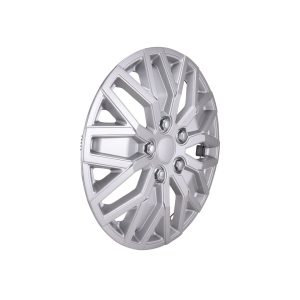 Coast to Coast Wheel Cover, 15 Inch, 10 U Spoke, Painted, Silver, ABS Plastic, Set of 4, Universal Fit Over Most OEM Steel Wheels – 105115S