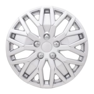 Coast to Coast Wheel Cover, 16 Inch, 10 U Spoke, Painted, Silver, ABS Plastic, Set of 4, Universal Fit Over Most OEM Steel Wheels – 105116S