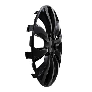 Coast to Coast Wheel Cover, 15 Inch, 10 Spoke, Painted, Gloss Black, ABS Plastic, Set of 4, Universal Fit Over Most OEM Steel Wheels – 106115BLK