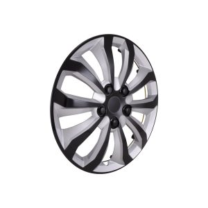 Coast to Coast Wheel Cover, 15 Inch, 10 Spoke, Painted, Black/ Silver, ABS Plastic, Set of 4, Universal Fit Over Most OEM Steel Wheels – 106115SB