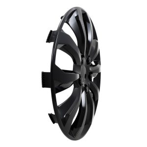 Coast to Coast Wheel Cover, 16 Inch, 10 Spoke, Painted, Gloss Black, ABS Plastic, Set of 4, Universal Fit Over Most OEM Steel Wheels – 106116BLK