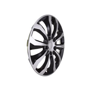 Coast to Coast Wheel Cover, 16 Inch, 10 Spoke, Painted, Black/ Silver, ABS Plastic, Set of 4, Universal Fit Over Most OEM Steel Wheels – 106116SB