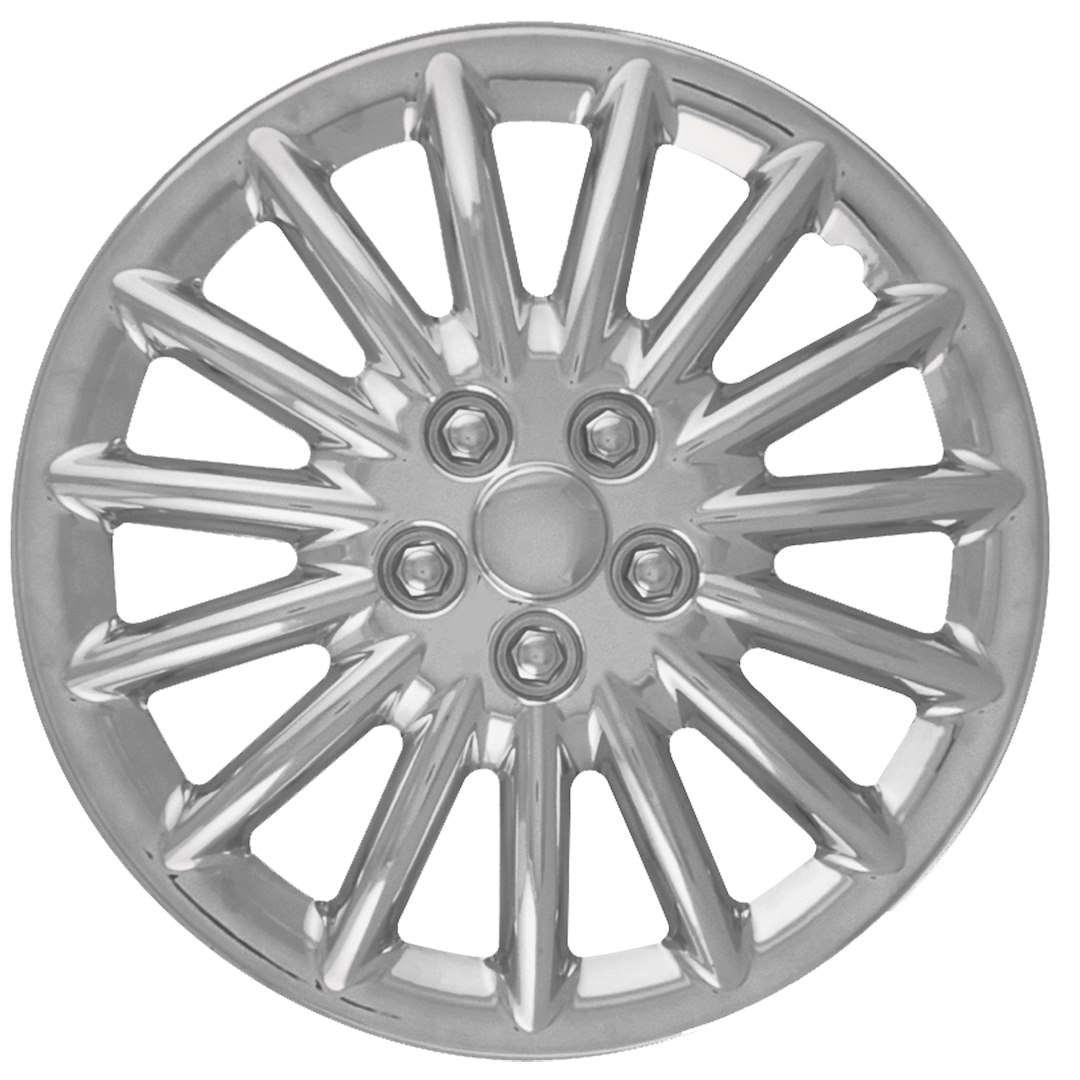 Coast to Coast Wheel Cover, 15 Inch, 15 Spoke, Chrome Plated, Plastic, Set of 4 – IWC18815C