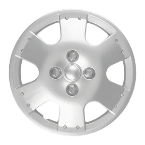 Coast to Coast Wheel Cover, 14 Inch, 6 Spoke, Silver, Plastic, Set of 4, Spring Steel Clip – IWC19314S