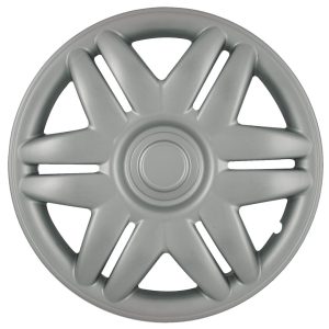 Coast to Coast Wheel Cover, 15 Inch, 12 Spoke, Silver, Plastic, Set of 4, Spring Steel Clip – IWC20515S