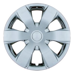 Coast to Coast Wheel Cover, 16 Inch, 6 Spoke, Chrome Plated, Plastic, Set of 4, Spring Steel Clip – IWC42916C