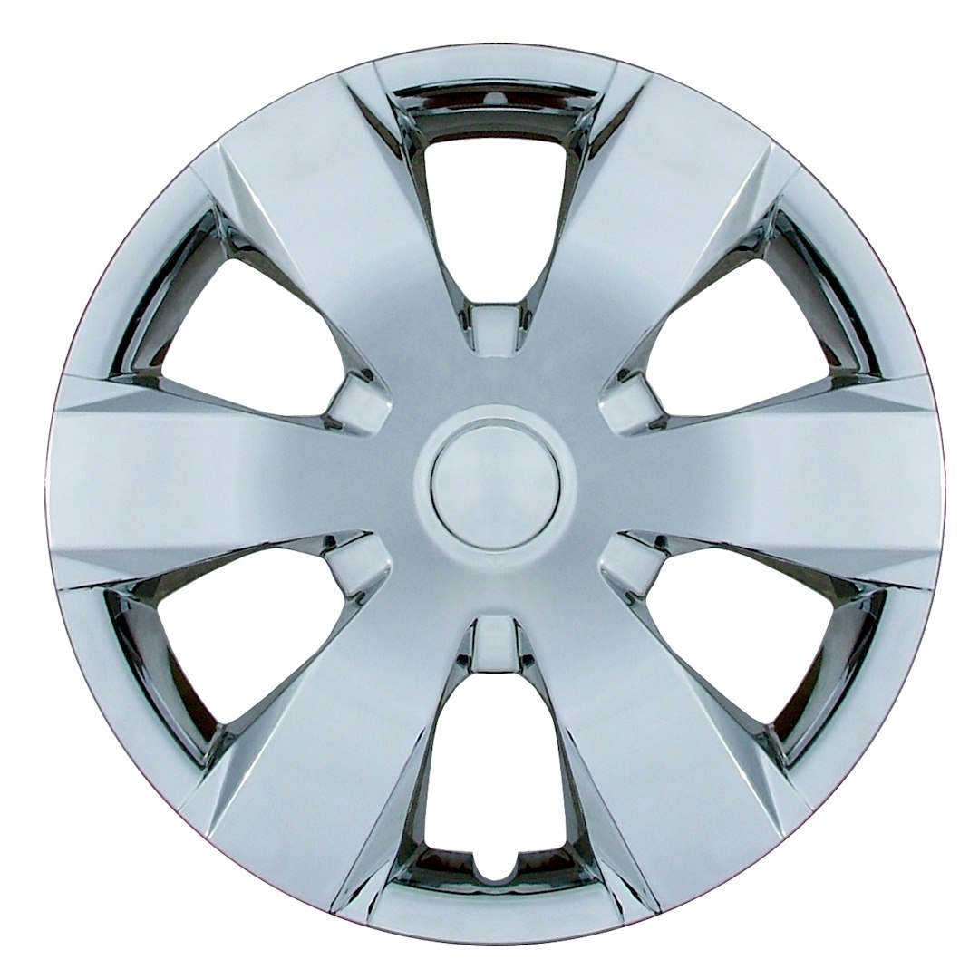 Coast to Coast Wheel Cover, 16 Inch, 6 Spoke, Chrome Plated, Plastic, Set of 4, Spring Steel Clip – IWC42916C
