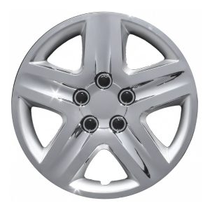 Coast to Coast Wheel Cover, 16 Inch, 5 Spoke, Chrome Plated, Plastic, Set of 4, Spring Steel Clip – IWC43116C