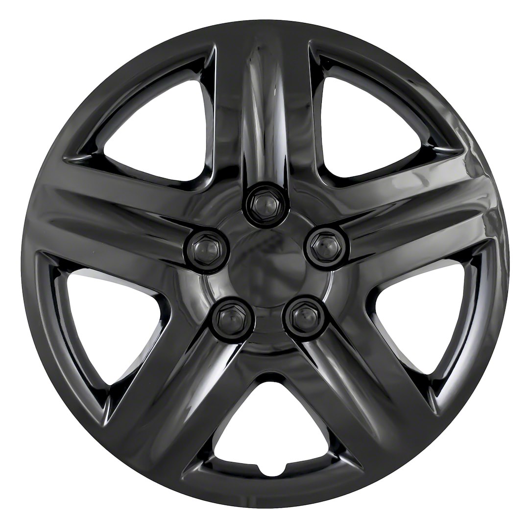 Coast to Coast Wheel Cover, 17 Inch, 5 Spoke, Gloss Black, Plastic, Set of 4 – IWC43117BLK