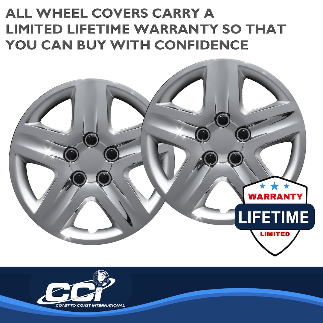 Coast to Coast Wheel Cover, 17 Inch, 5 Spoke, Chrome Plated, Plastic, Set of 4 – IWC43117C