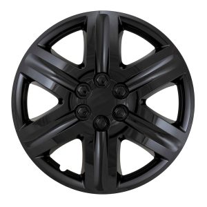 Coast to Coast Wheel Cover, 18 Inch, 6 Spoke, Gloss Black, Plastic, Set of 4 – IWC43118BLK