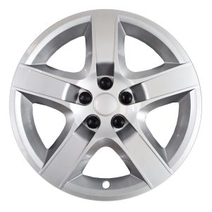 Coast to Coast Wheel Cover, 17 Inch, 5 Spoke, Silver, Plastic, Set of 4, Lug Covers – IWC43517S