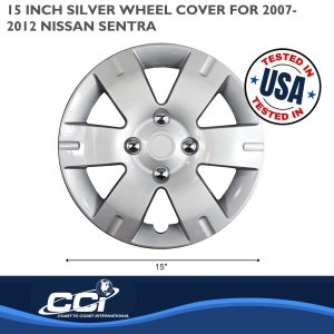 Coast to Coast Wheel Cover, 15 Inch, 6 Spoke, Silver, Plastic, Set of 4, Standard Leg – IWC43615S