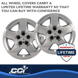 Coast to Coast Wheel Cover, 16 Inch, 5 Spoke, Chrome Plated, Plastic, Set of 4, For 3275 Wheels, Lug Covers – IWC44016C