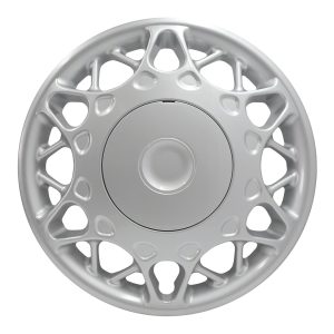 Coast to Coast Wheel Cover, 15 Inch, 12 Split Spoke, Silver, Plastic, Set of 4, Lug Covers – IWC44115S