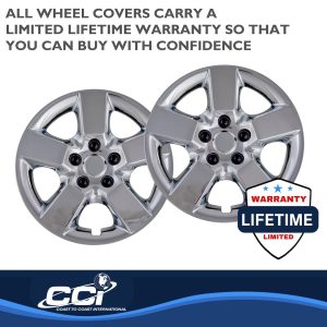 Coast to Coast Wheel Cover, 16 Inch, 5 Spoke, Chrome Plated, Plastic, Set of 4, Standard Leg – IWC44316C
