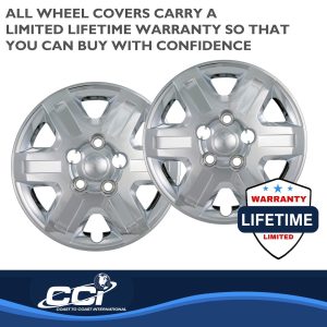 Coast to Coast Wheel Cover, 16 Inch, 6 Spoke, Chrome Plated, Plastic, Set of 4, Bolt on – IWC45116C