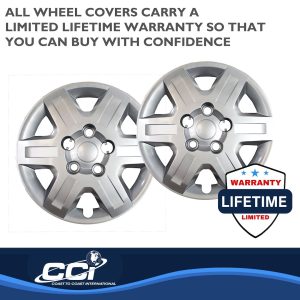 Coast to Coast Wheel Cover, 16 Inch, 6 Spoke, Silver, Plastic, Set of 4, Bolt on – IWC45116S
