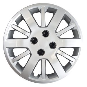 Coast to Coast Wheel Cover, 15 Inch, 12 Spoke, Silver, Plastic, Set of 4, Lug Covers – IWC45315S